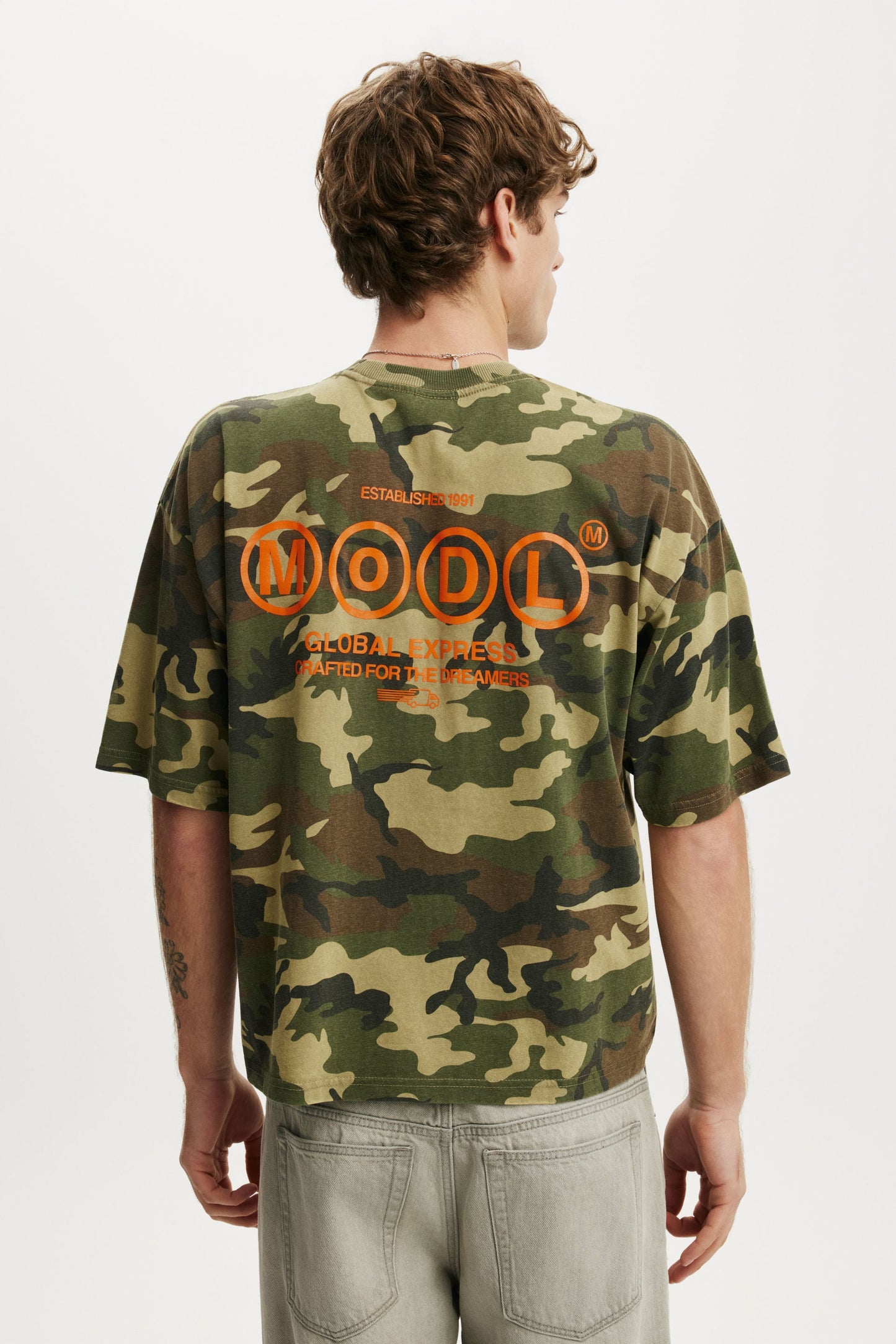 Cropped Fit Graphic T-Shirt