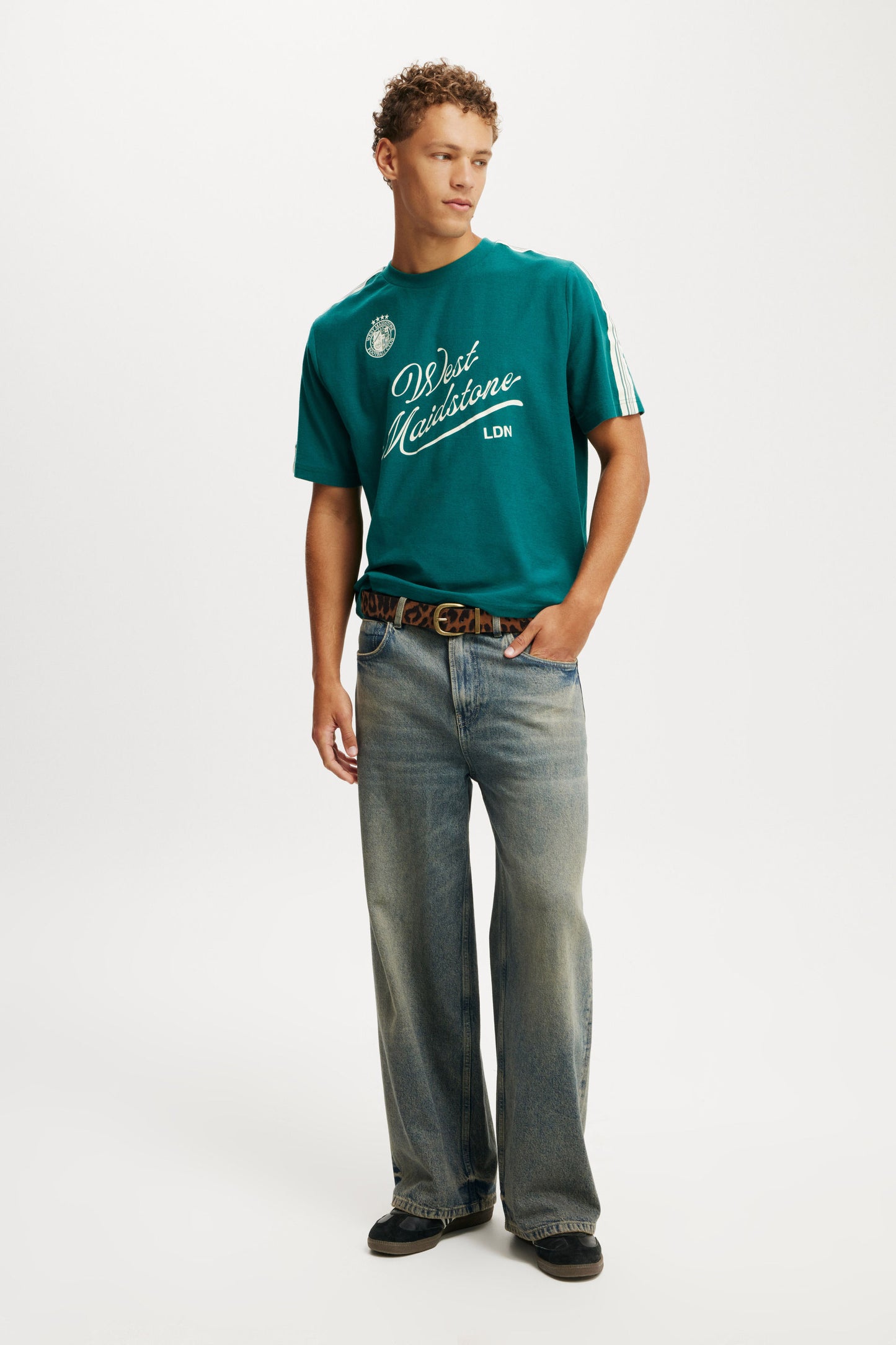 Cropped Fit Graphic T-Shirt