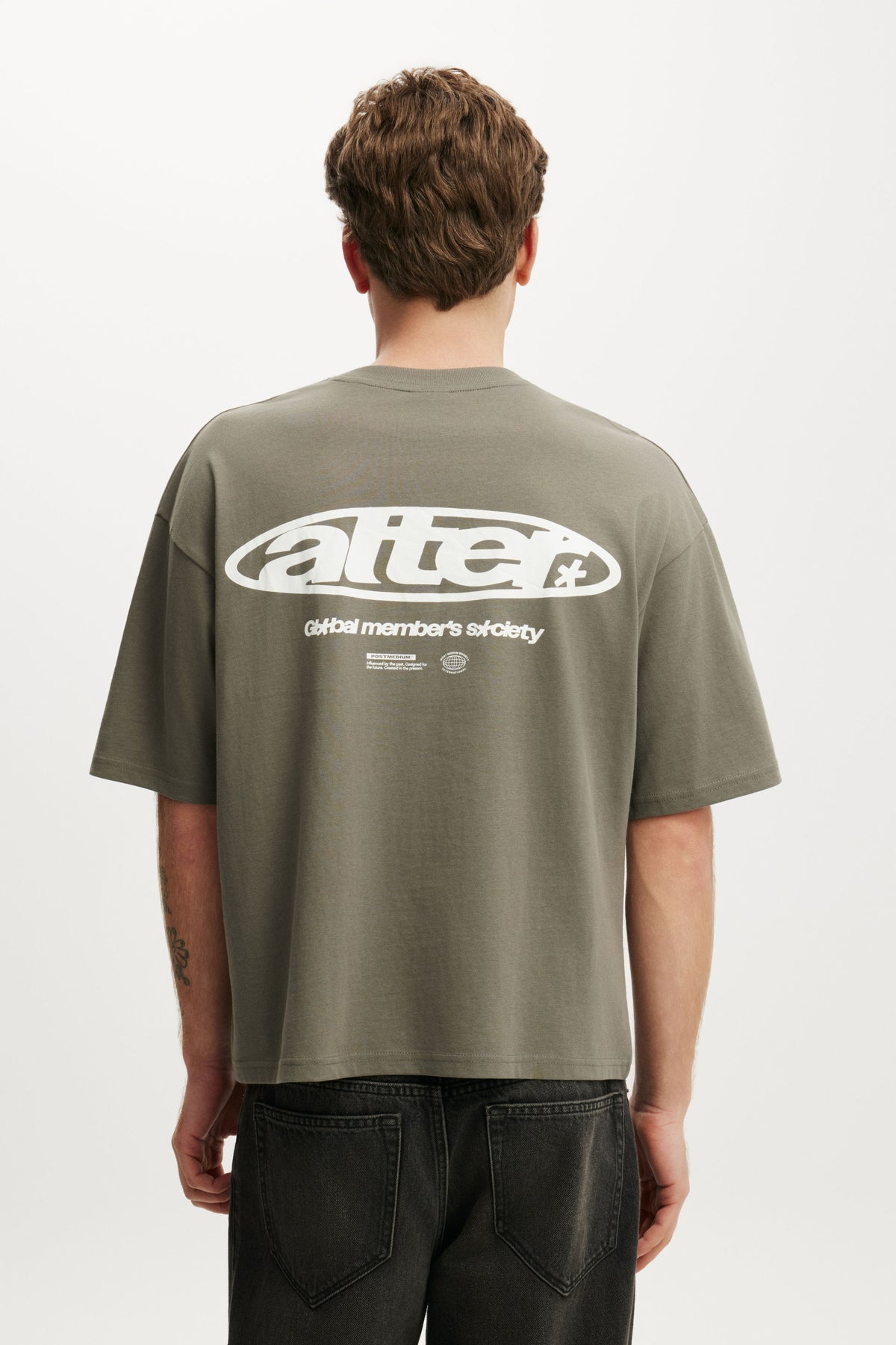 Cropped Fit Graphic T-Shirt