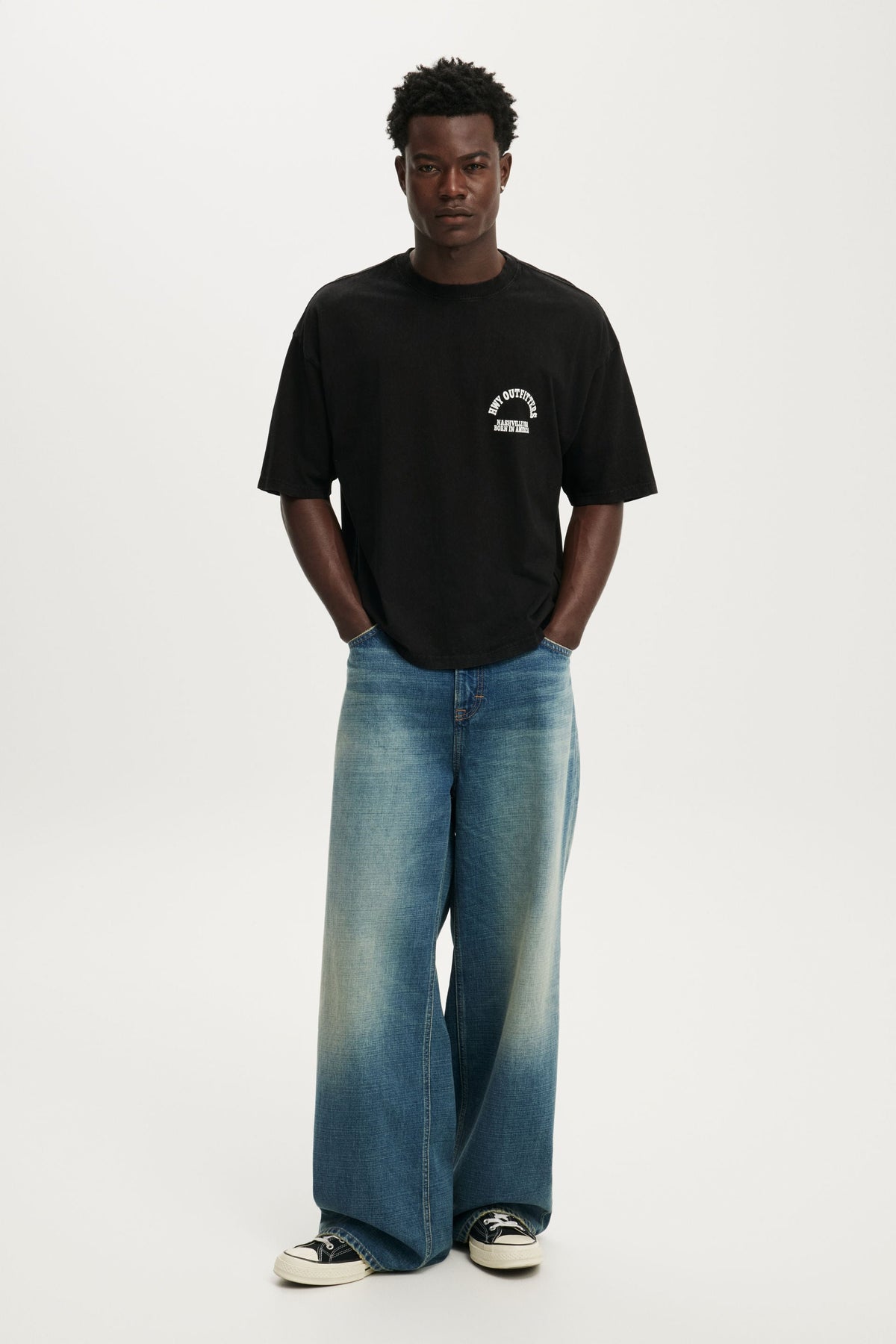 Cropped Fit Graphic T-Shirt
