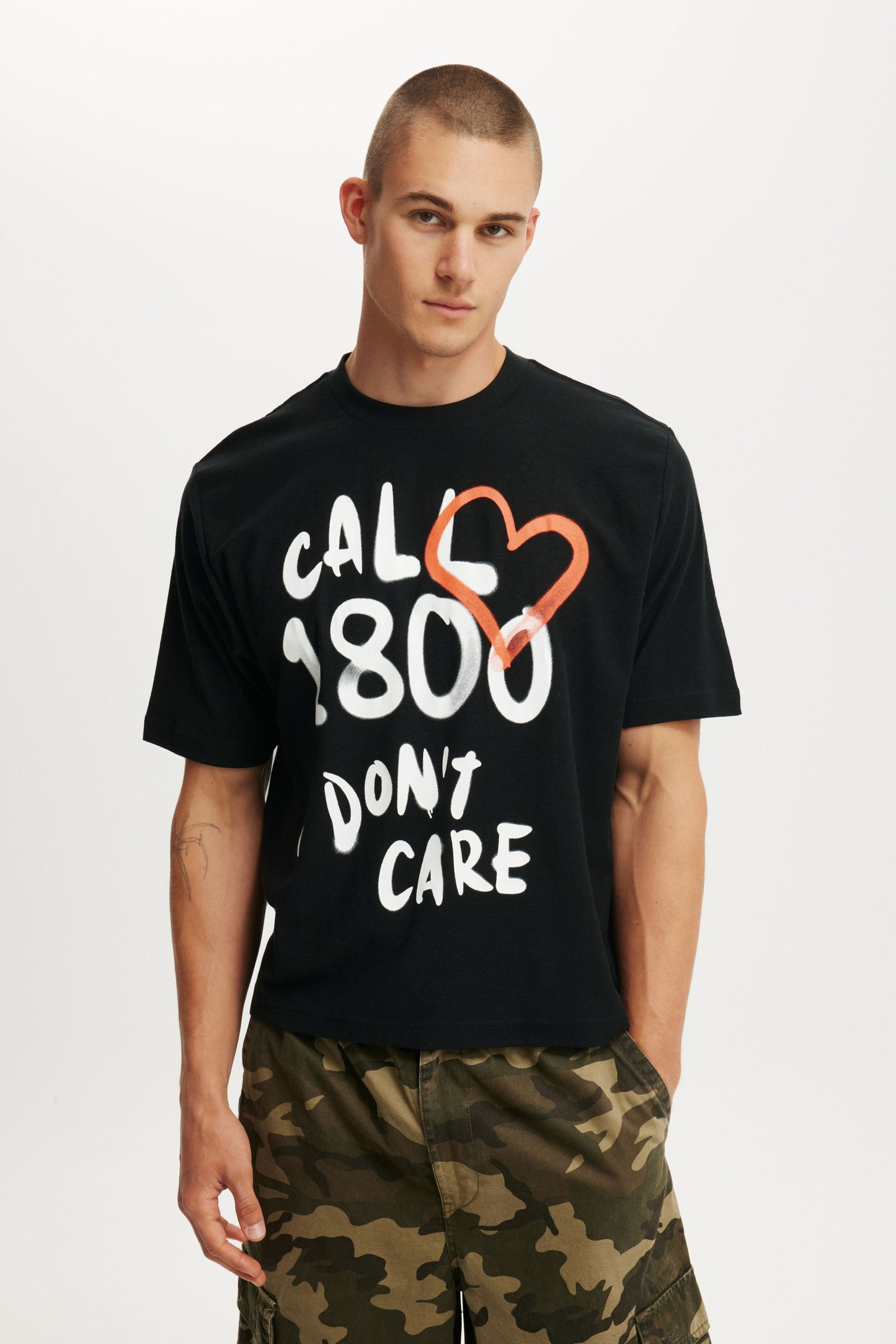 Cropped Fit Graphic T-Shirt
