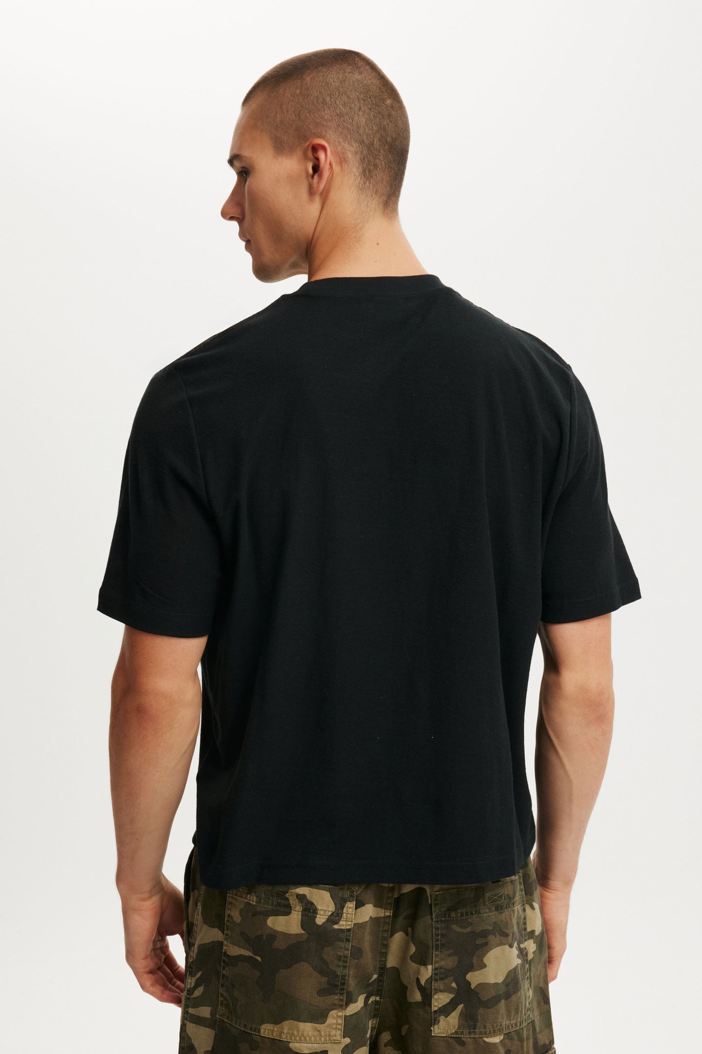 Cropped Fit Graphic T-Shirt