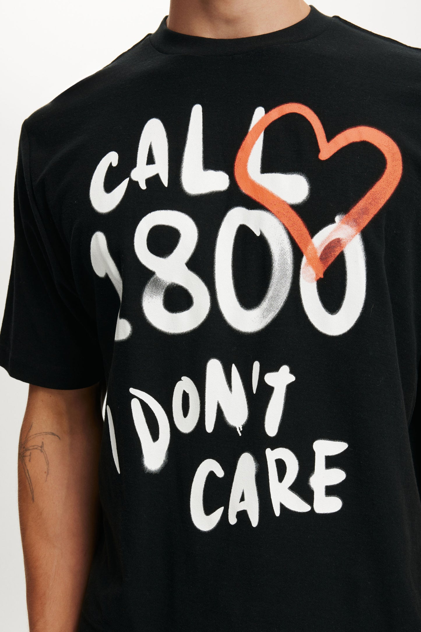 Cropped Fit Graphic T-Shirt