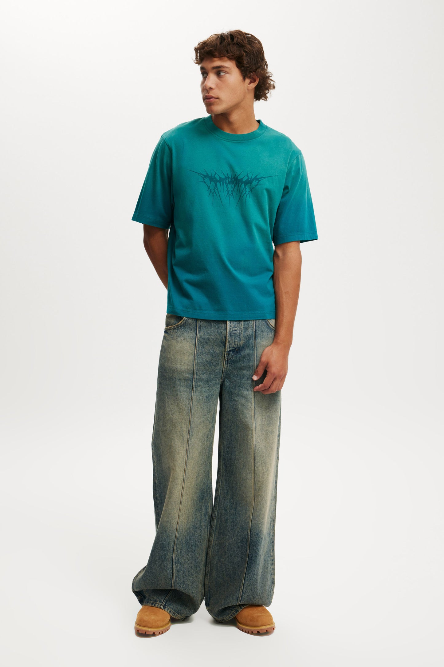 Cropped Fit Graphic T-Shirt