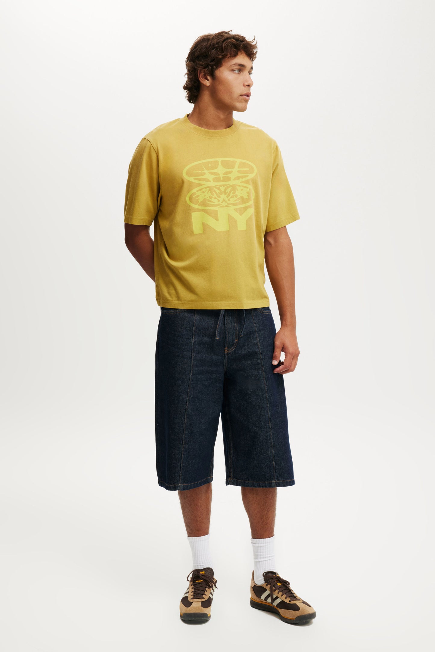 Cropped Fit Graphic T-Shirt