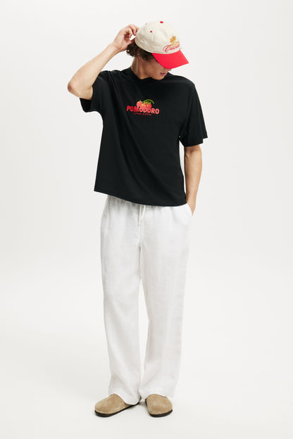 Cropped Fit Graphic T-Shirt
