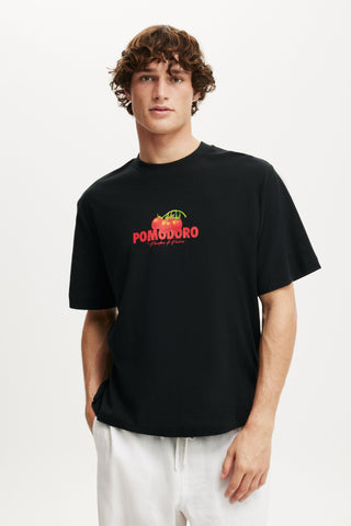 Cropped Fit Graphic T-Shirt