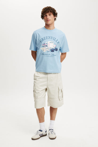 Cropped Fit Graphic T-Shirt