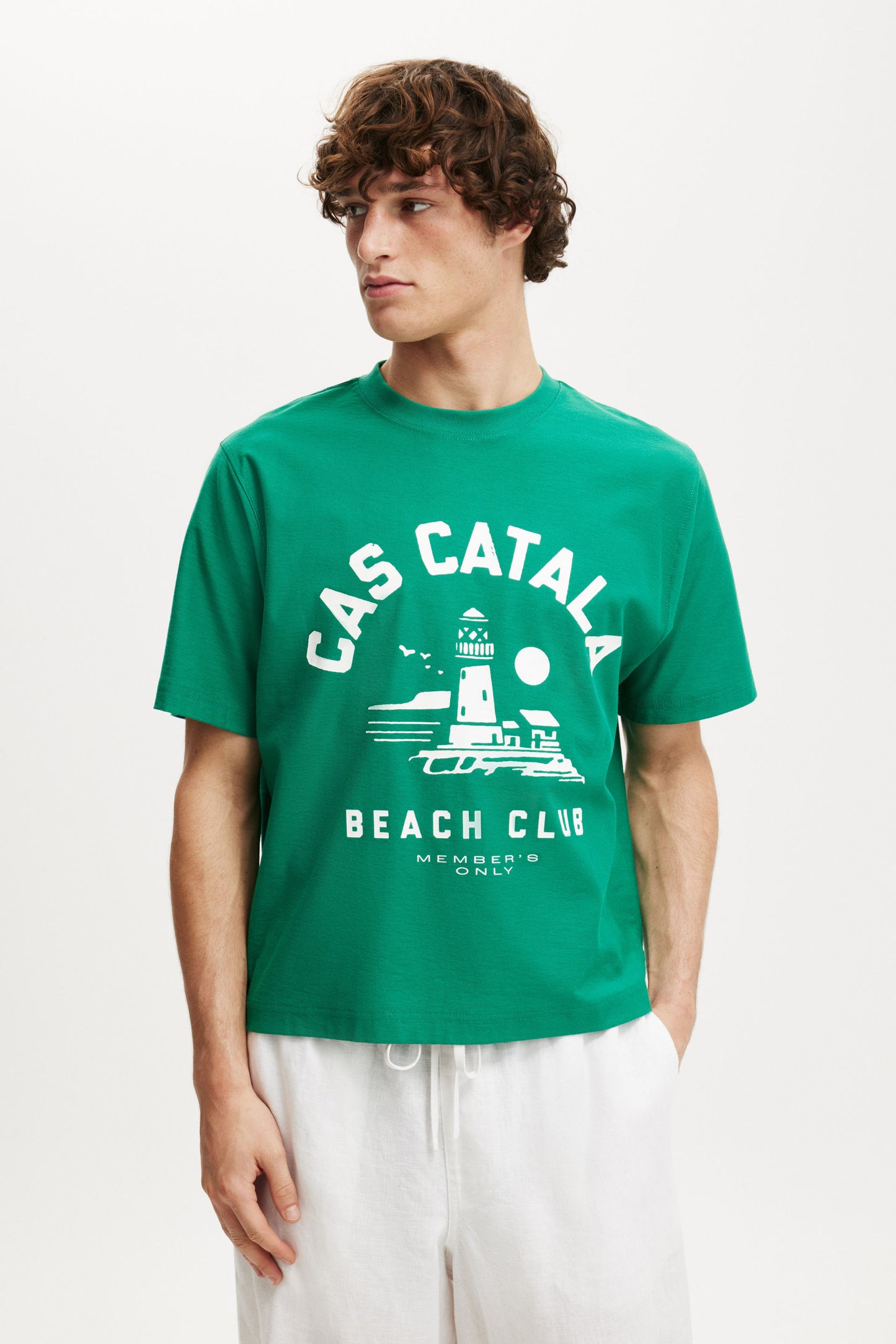 Cropped Fit Graphic T-Shirt