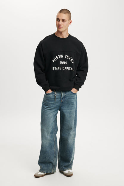 Box Fit Graphic Crew Sweater