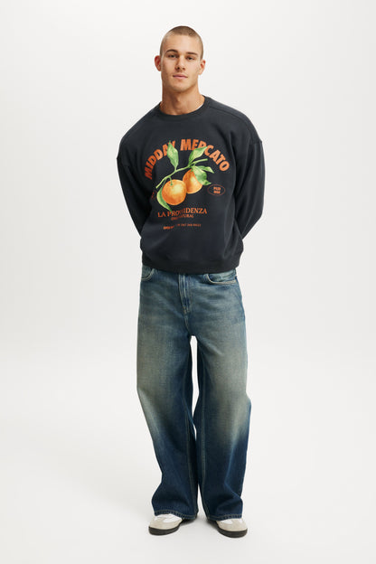 Box Fit Graphic Crew Sweater