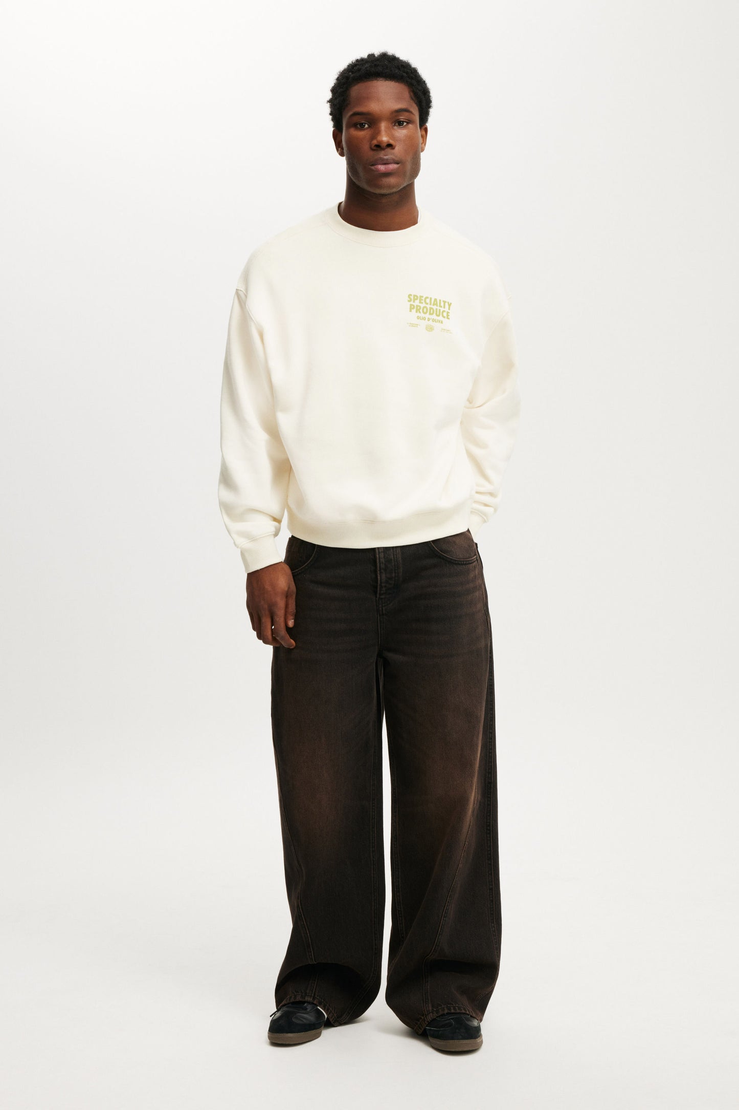 Box Fit Graphic Crew Sweater