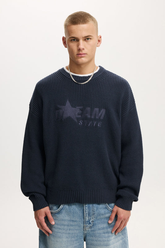 Box Fit Crew Knit