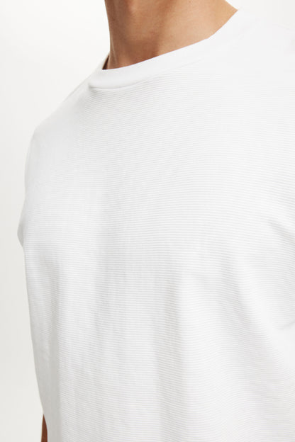 Cropped Fit Textured T-Shirt