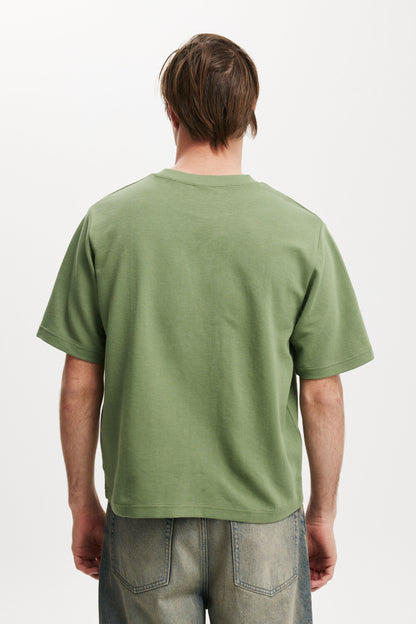Cropped Fit Textured T-Shirt