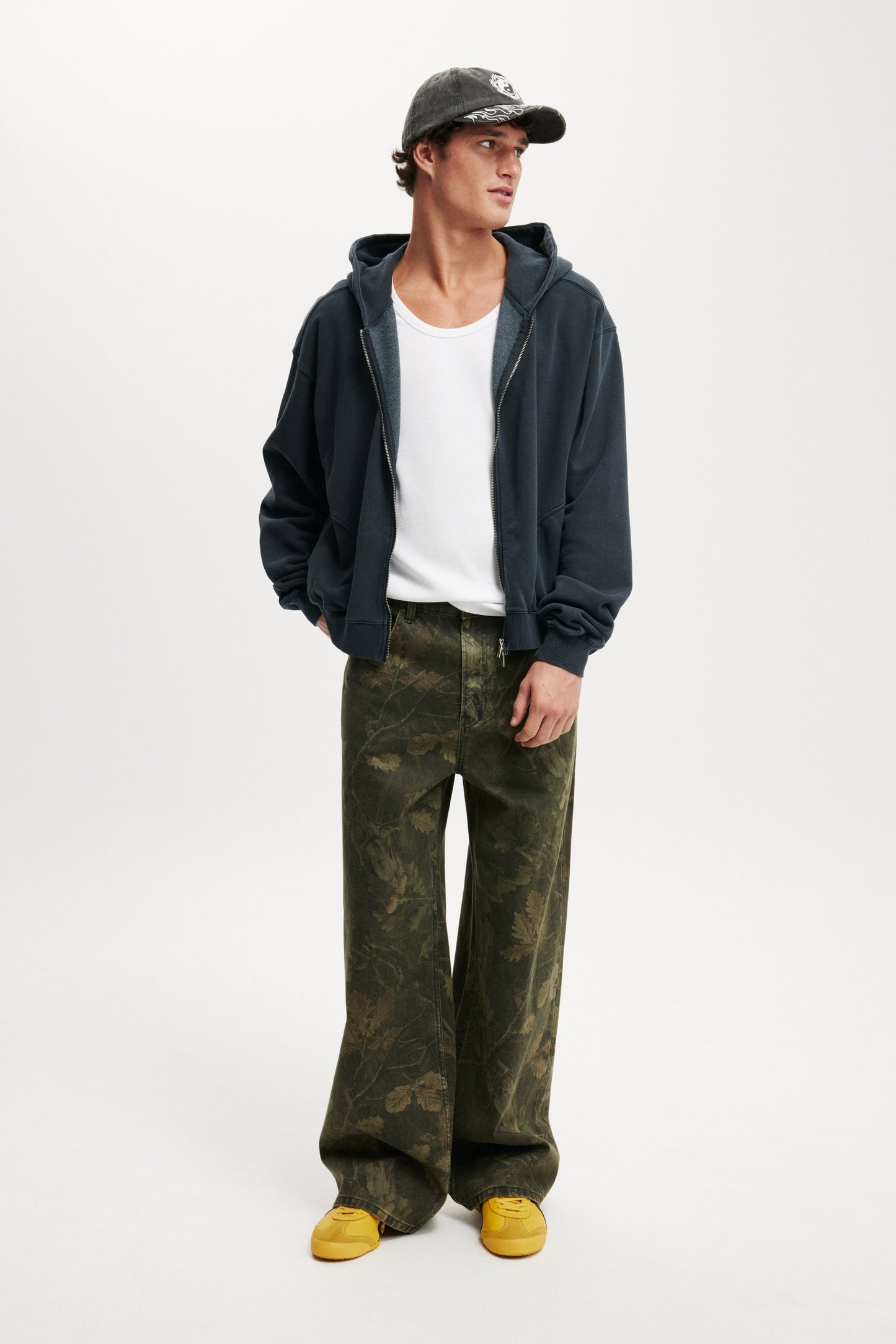 Cropped Zip Up Hoodie