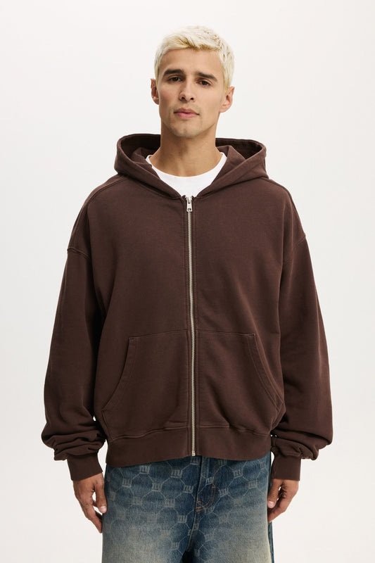 Cropped Zip Up Hoodie