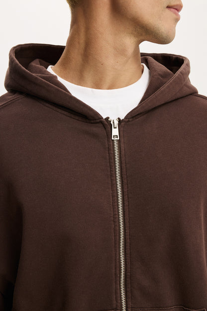 Cropped Zip Up Hoodie