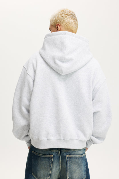 Cropped Zip Up Hoodie