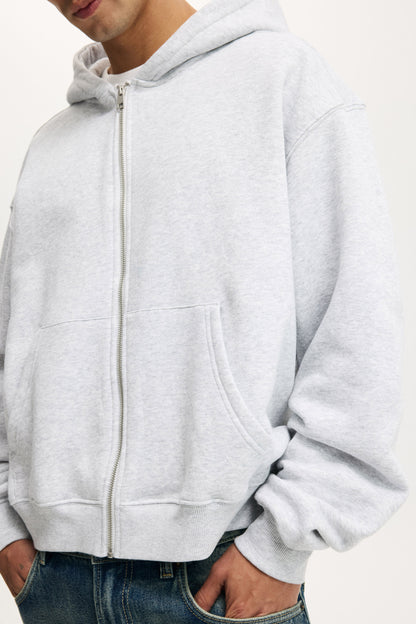 Cropped Zip Up Hoodie