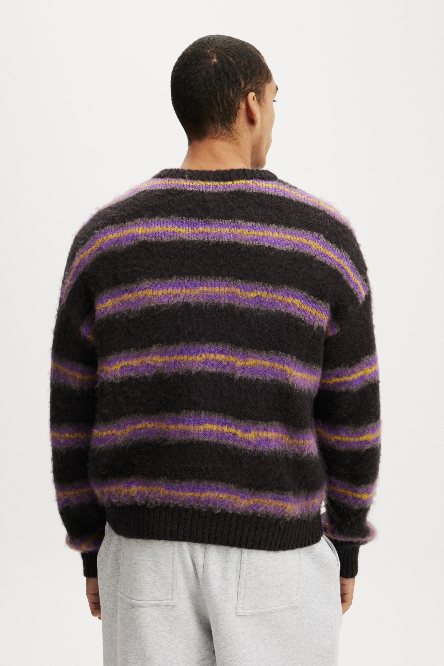 Box Fit Fuzzy Crew Knit