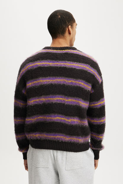 Box Fit Fuzzy Crew Knit