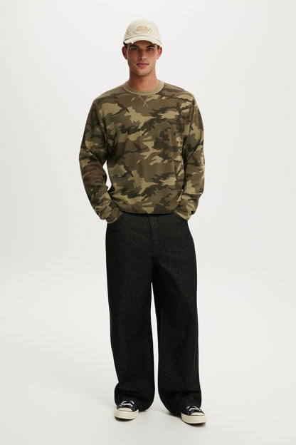 Cropped Fit Textured Long Sleeve