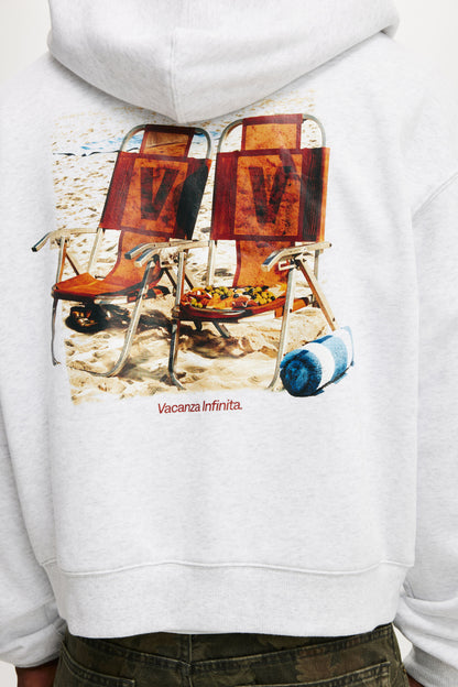 Cropped Zip Up Graphic Hoodie