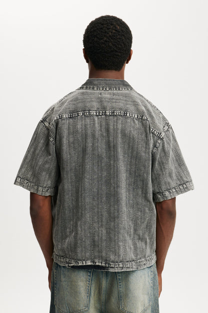 Washed Box Fit Short Sleeve Shirt