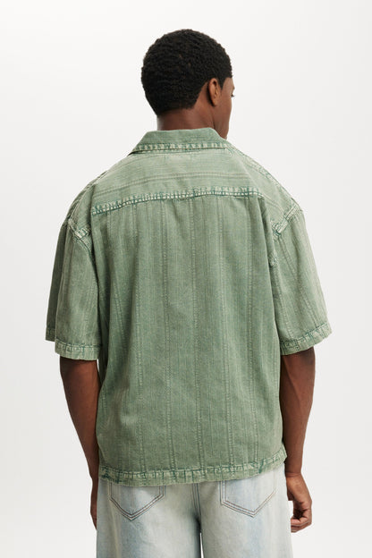 Washed Box Fit Short Sleeve Shirt