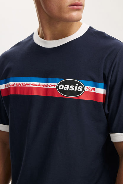 Oasis Cropped Fit Music T-Shirt