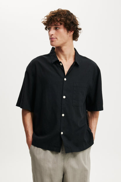 Eli Linen Blend Short Sleeve Shirt