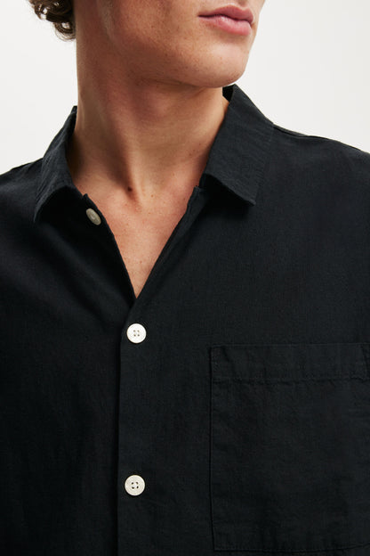 Eli Linen Blend Short Sleeve Shirt