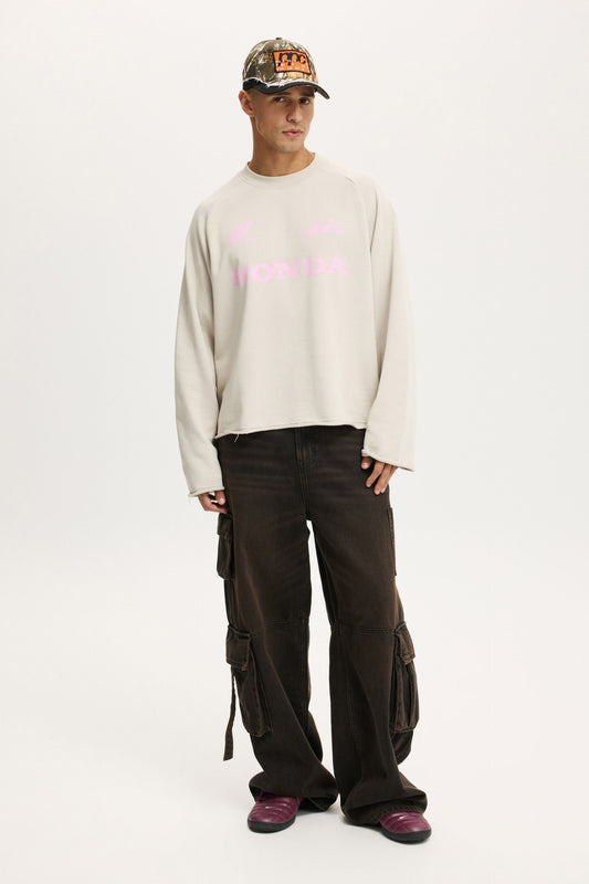 Cropped Honda Jt Racing Crew Fleece