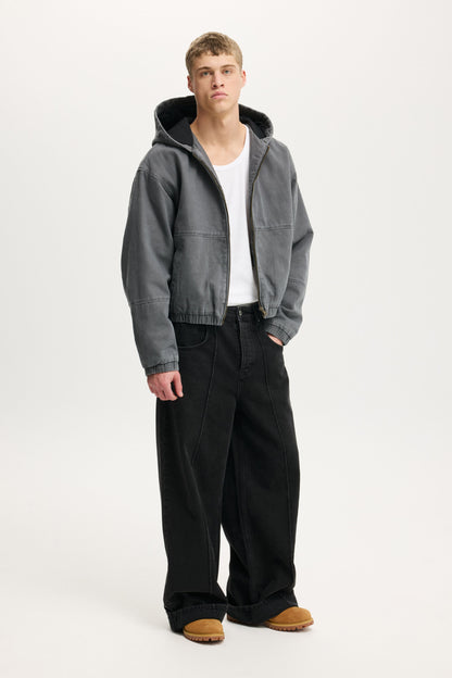 Cropped Hooded Bomber