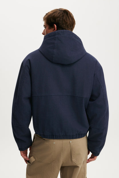 Cropped Hooded Bomber