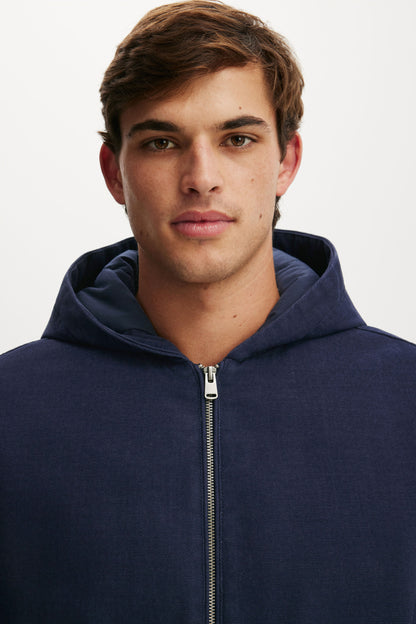 Cropped Hooded Bomber