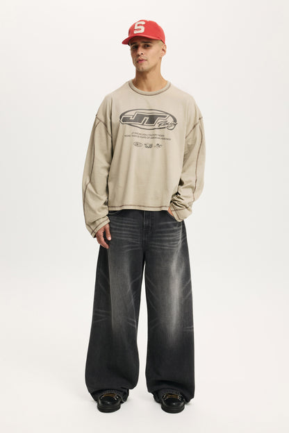 Cropped Fit Honda X Jt Racing Long Sleeve T-Shirt