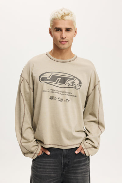 Cropped Fit Honda X Jt Racing Long Sleeve T-Shirt