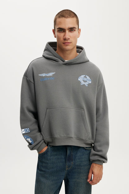 Cropped Fit Graphic Hoodie