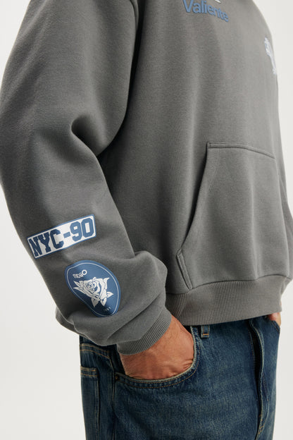 Cropped Fit Graphic Hoodie