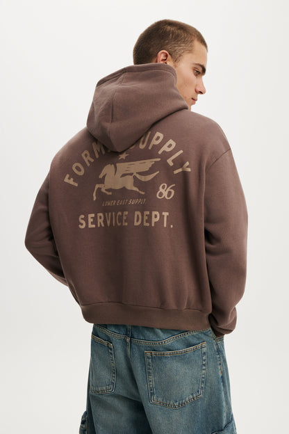 Cropped Fit Graphic Hoodie