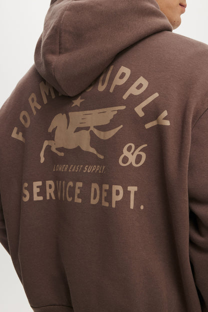 Cropped Fit Graphic Hoodie