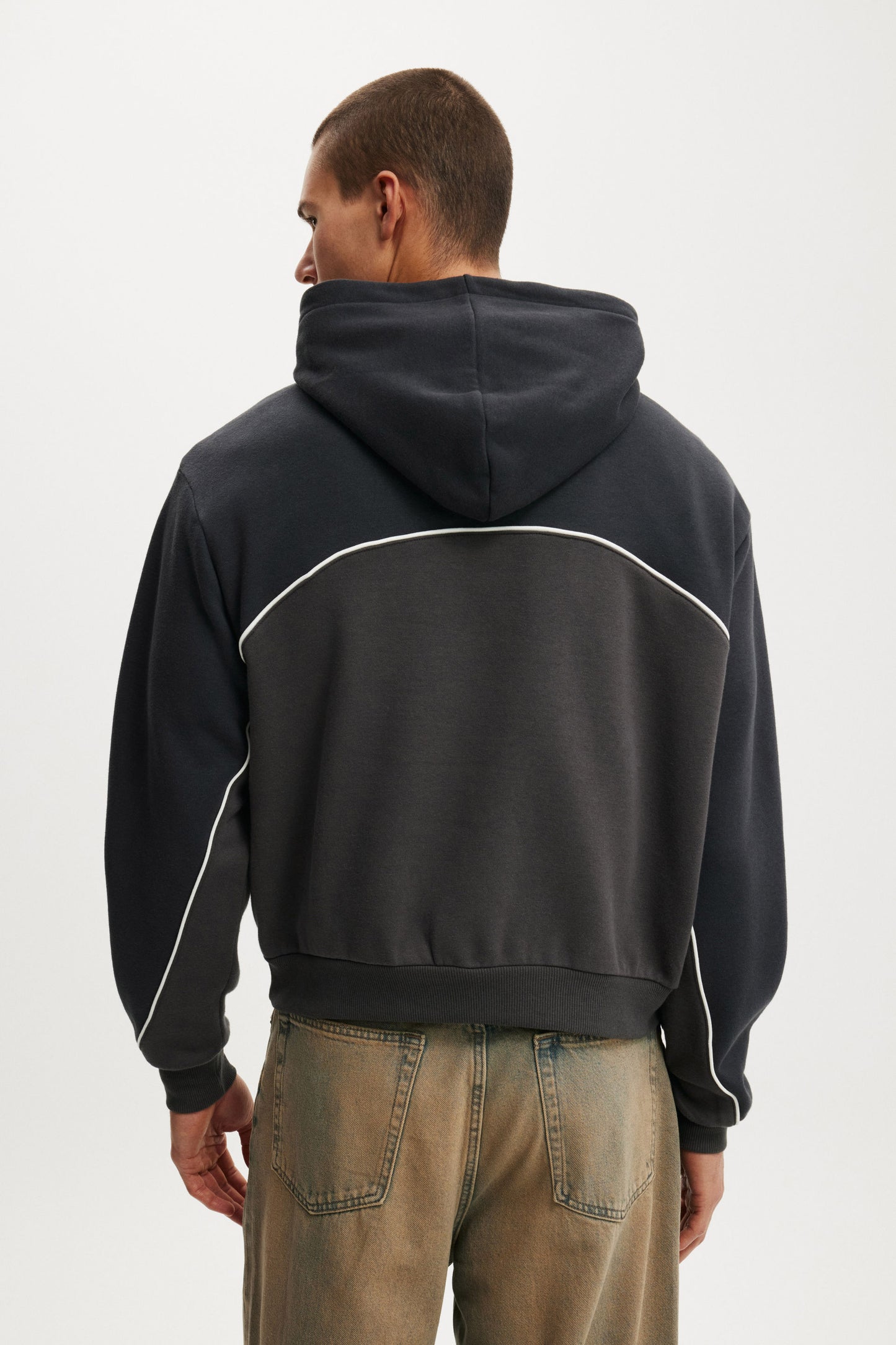 Cropped Fit Graphic Hoodie