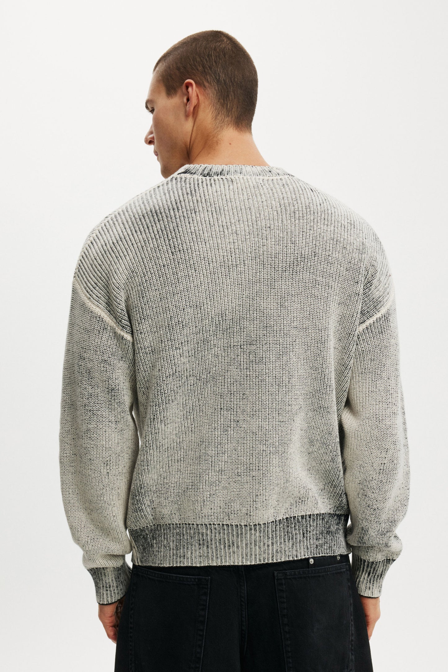 Y2k Box Fit Crew Knit