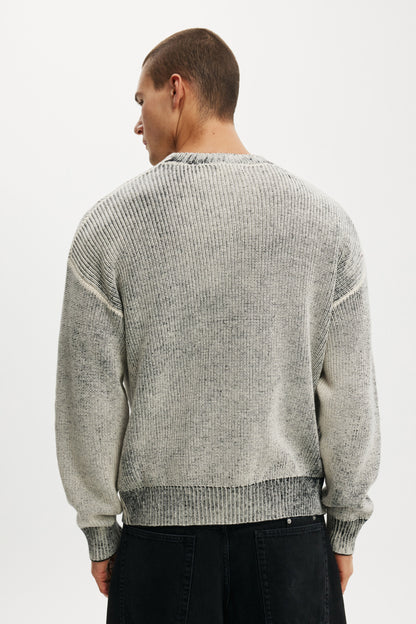 Y2k Box Fit Crew Knit