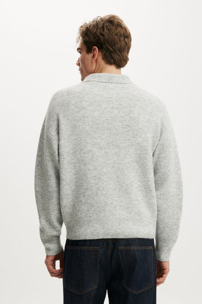 Box Fit Rugby Polo Knit