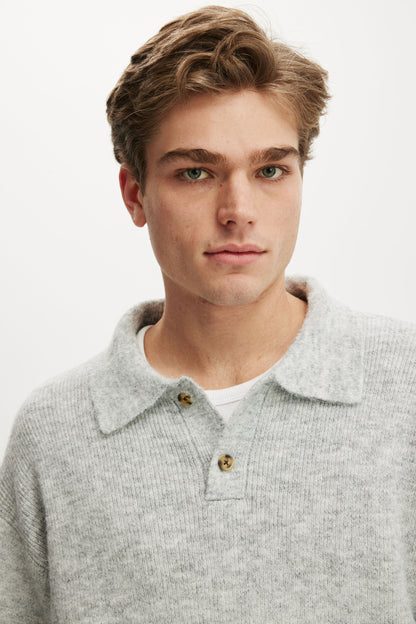 Box Fit Rugby Polo Knit