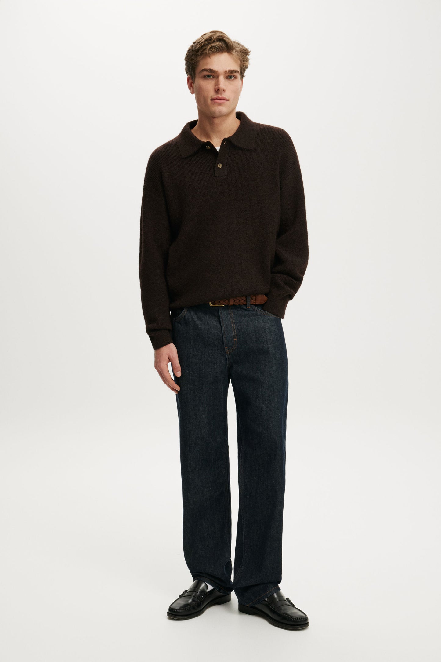 Box Fit Rugby Polo Knit