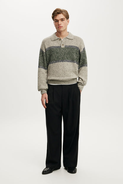 Box Fit Rugby Polo Knit